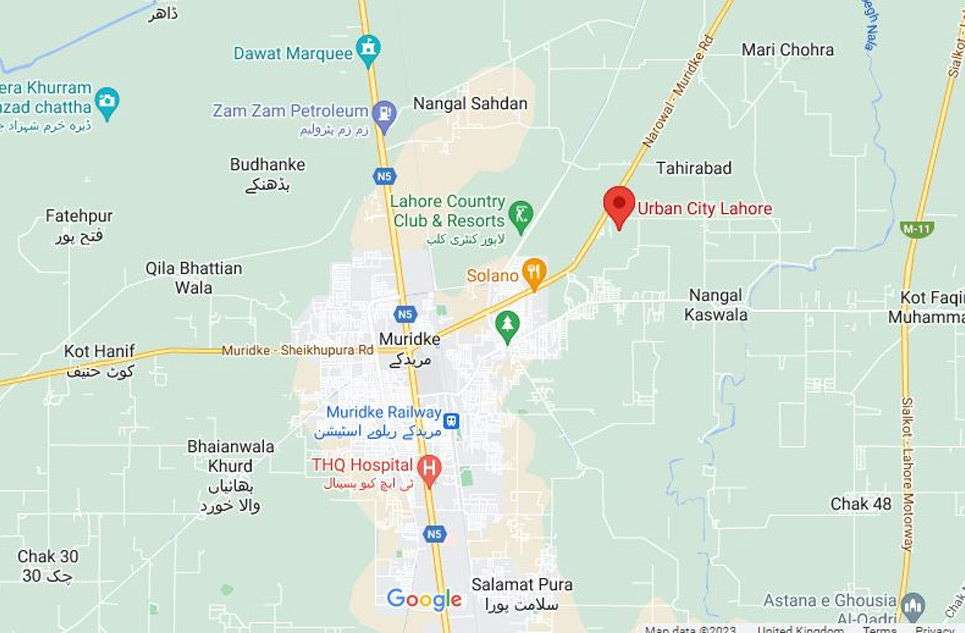 urban city lahore location