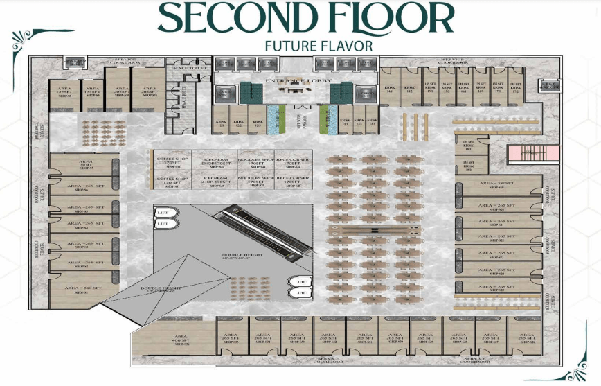 alwaiz tower second floor layout plan